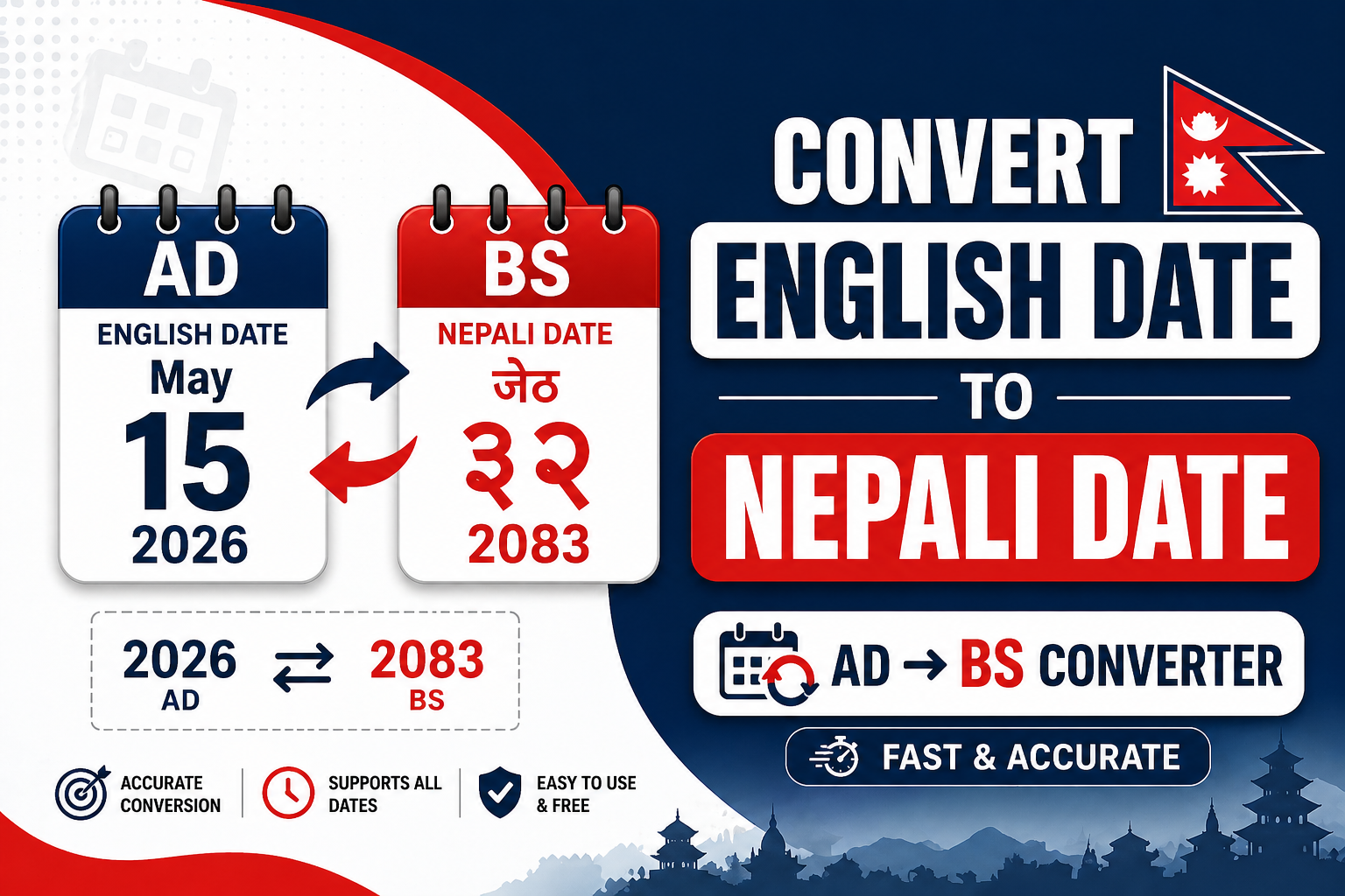 Convert English Date to Nepali Date